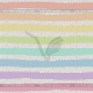 Seamless pattern with colorful rainbow knitted - vector clipart