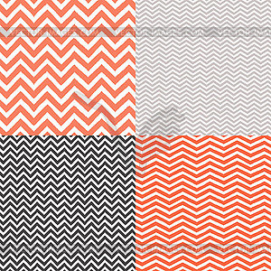 Geometric chevron seamless patterns set. texture - vector clipart