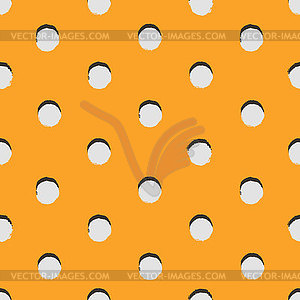 Polka dot colorful painted seamless pattern - vector image
