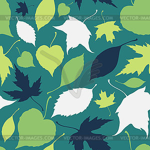 Seamless pattern with falling leaves. Autumn - vector EPS clipart