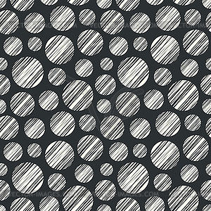 Seamless pattern with circle elements - vector clipart