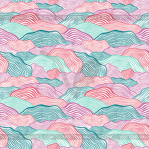 Seamless pattern with wavy scale texture - vector image