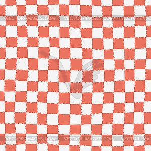 Seamless pattern with checkered geometric texture - vector image