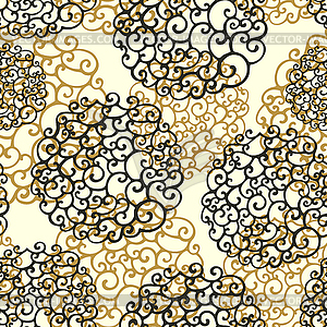 Seamless pattern with abstract doodle elements - stock vector clipart