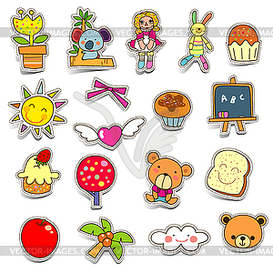 Cute icons - vector image
