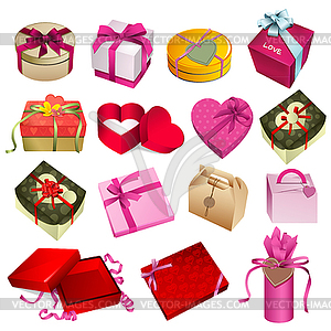 Gift box set - vector clipart