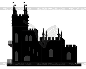 Castle - royalty-free vector clipart