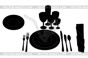 Table layout - vector clipart / vector image