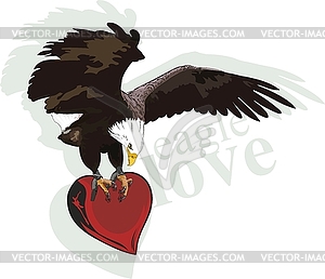 Eagle heart - vector clipart