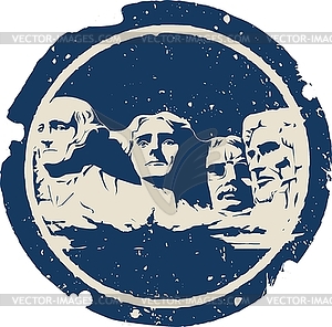 Mount Rushmore - vector clipart