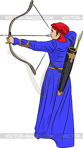 Woman archer - vector image