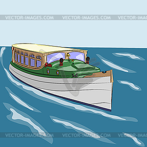 Pleasure boat - vector clipart