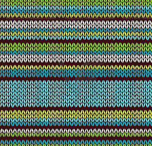Style Seamless Color Knitted Pattern - vector clipart