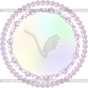 Ornamental Round Lace Border Pattern, Circle - vector clip art