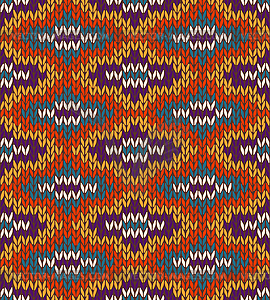 Style Seamless Knitted Pattern - vector image