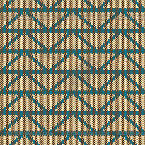 Ethnic Style Seamless Knitted Pattern - vector clipart