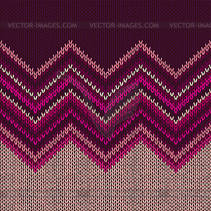 Knitted Seamless Fabric Pattern, Beautiful Red - vector image