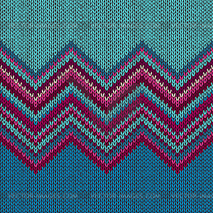 Knitted Seamless Fabric Pattern, Beautiful Red - vector image