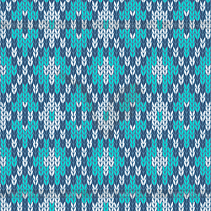 Seamless Knitted Pattern. Style Knit woolen jacquar - vector clipart