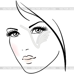 Beautiful woman face - vector image