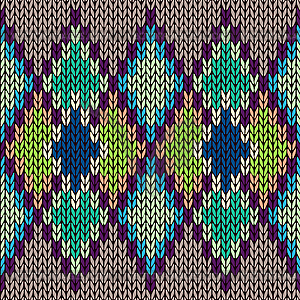 Бесшовные цвет трикотажные орнамента - векторное изображение EPS