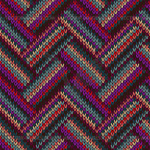 Seamless Knitted Pattern - vector clipart