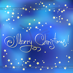 Christmas Card with Stars - vector image