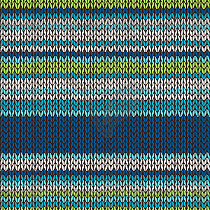 Seamless Color Striped Knitted Pattern - vector image