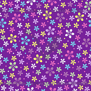 Flower seamless color pattern - vector EPS clipart