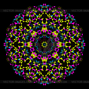 Abstract Flower. Creative Colorful style wheel. Cya - vector image