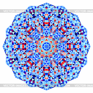 Абстрактный красочный круг фон. Мозаика вокруг - стоковый векторный клипарт