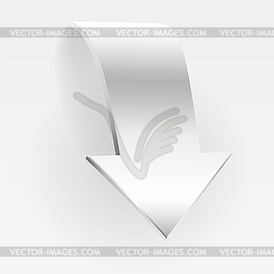 Arrow. White Banner - vector clipart