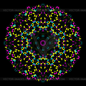 Abstract Flower. Creative Colorful style wheel. Cya - vector image