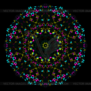 Abstract Geometric Bright Kaleidoscope Pattern. - vector clipart