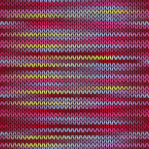 Style Seamless Knitted Melange Pattern. Red Blue - vector image