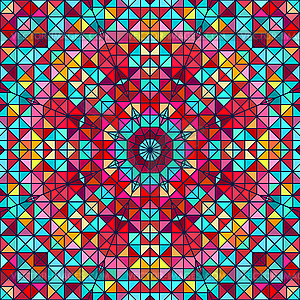 Abstract Colorful Digital Decorative Flower Star. - vector image