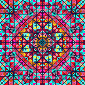 Abstract Colorful Digital Decorative Flower Star. - vector image