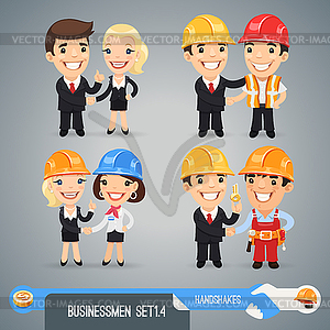 Businessmans Cartoon Characters Set1. - vector clipart