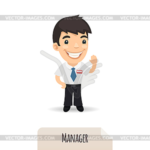 Waving Manager - vector image