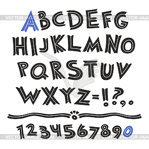 Cartoon Retro Font - vector clipart