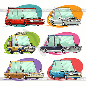 Cartoon Cars Set - vector clipart