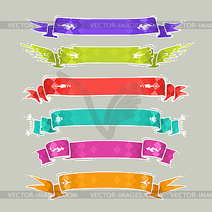 Cartoon Ribbons Set - vector clip art