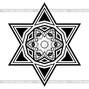 Snowflake art deco - vector image