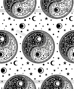 Yin yang paisley - vector clip art