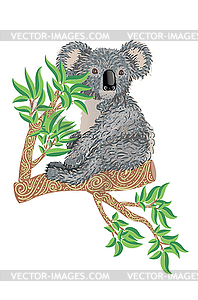 Мультяшный коала - изображение векторного клипарта