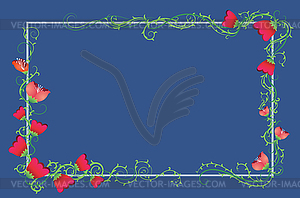 Decorative spring floral banner - vector clip art