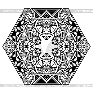 Snowflake art deco - vector clip art