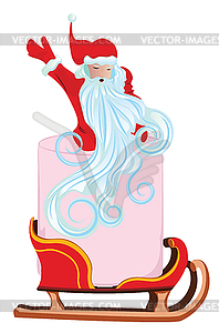Santa and pink toilet paper - vector image