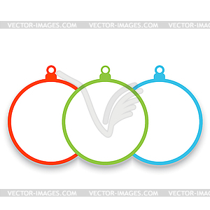 Christmas balls. Vector illustration. - vector clipart