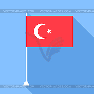 Flag of Turkey. Vector illustration. - vector image
